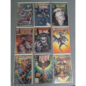 Malibu Comics Rune Ultraverse #0-5 +1 +2 Lot 9 1990s VTG